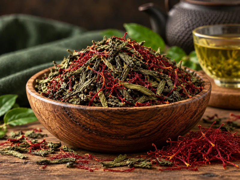 Green Tea mixed Saffron
